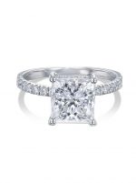 Diamond Ring VS1 F 2.35 Carat Lab Created 14k White Gold Certified Eye Clean
