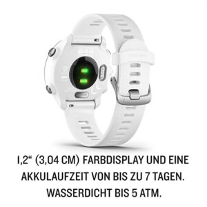 Garmin Forerunner 245 – GPS-Laufuhr mit individuellen Trainingsplänen, speziellen Lauffunktionen und detaillierter Trainingsanalyse. 1,2“ (3 cm) Farbdisplay, Akkulaufzeit bis zu 7 Tage, wasserdicht