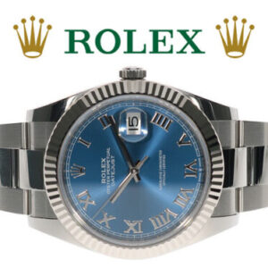 Rolex Datejust II 41 Stahl / White gold • Blue Roman Oyster • Ref. 126334 • Neu •