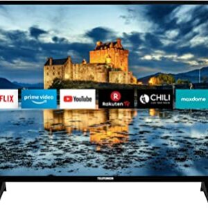 Telefunken Smart TV 43 Inch QU43K800 QLED TV/Smart TV (4K UHD, HDR Dolby Vision, Triple Tuner, Bluetooth, WLAN, Netflix, etc.) – Includes 6 Months HD+ [Energy Class F]