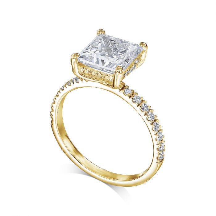 Diamond Ring VS1 F 2.35 Carat Lab Created 14k White Gold Certified Eye Clean - Image 5