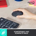 Logitech MK295 Wireless Keyboard Mouse Set with Silent Touch Technology, Shortcut Buttons, Optical Guide, Nano USB Receiver, Delay Free Wireless Connection, QWERTZ Layout -Black - Image 3