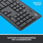 Logitech MK295 Wireless Keyboard Mouse Set with Silent Touch Technology, Shortcut Buttons, Optical Guide, Nano USB Receiver, Delay Free Wireless Connection, QWERTZ Layout -Black - Image 6