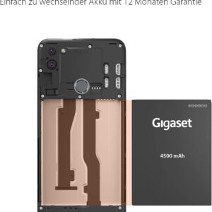 Gigaset GS5 Smartphone – Made in Germany – 48MP Camera System – Long-lasting 4500 mAh Replacement Battery – Tempered Glass Back – Wireless Charging – 4GB RAM + 128GB Memory – Android 11 – Light Purple