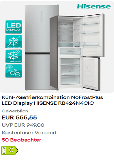 kühl gefrierkombination hisense