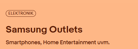 SAMSUNG OUTLET HANDY MOBILE HOME ENTERTAINMENT