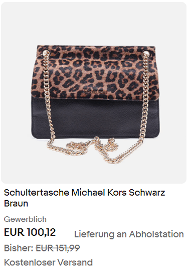 Schultertasche Michael Kors Schwarz Braun