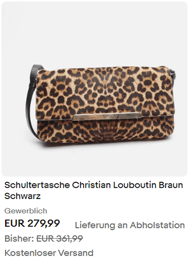 Schultertasche Christian Louboutin Braun Schwarz