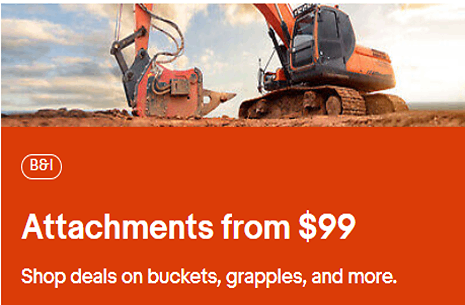 eBay Outlet in USA bucket grapples equipment