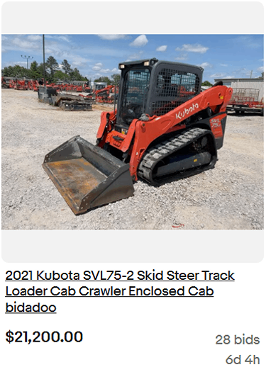 021 Kubota SVL75-2 Skid Steer Track Loader Cab Crawler Enclosed Cab bidadoo eBay Outlet in USA