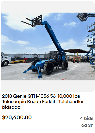 2018 Genie GTH-1056 56' 10,000 lbs Telescopic Reach Forklift Telehandler bidadoo