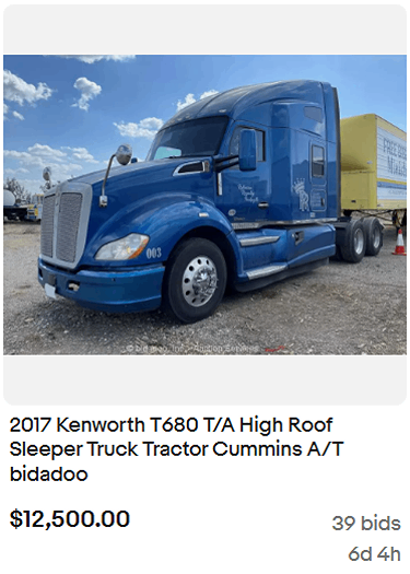 eBay Outlet in USA 2017 Kenworth T680 T/A High Roof Sleeper Truck Tractor Cummins A/T bidadoo