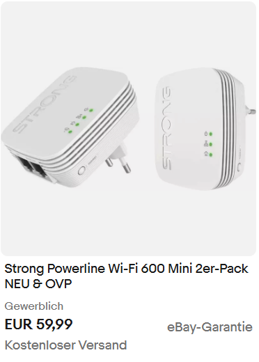 Strong Powerline Wi-Fi 600 Mini 2er-Pack NEU & OVP