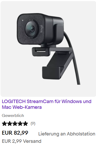 LOGITECH StreamCam für Windows und Mac Web-Kamera