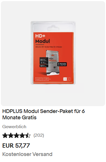 HDPLUS Modul Sender-Paket für 6 Monate Gratis