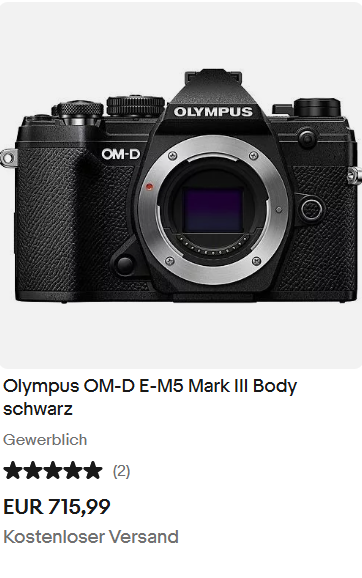 Olympus OM-D E-M5 Mark III Body schwarz