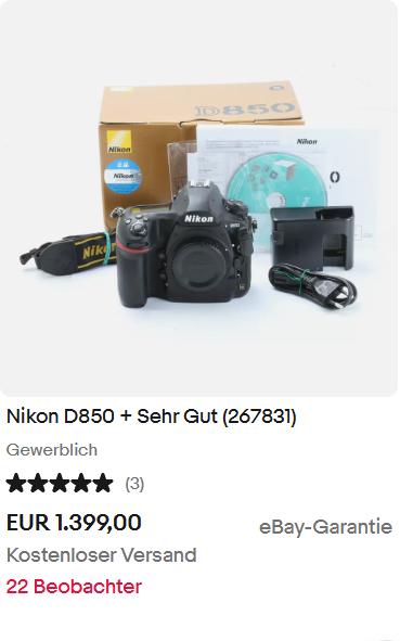 Nikon D850 + Sehr Gut (267831)