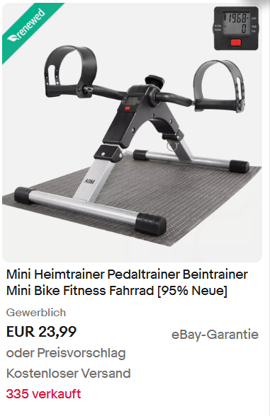 Mini Heimtrainer Pedaltrainer Arm und Beintrainer Fitness Bike [95% Neue]